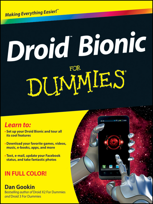 Title details for Droid Bionic For Dummies by Dan Gookin - Available